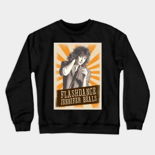 Vintage Aesthetic Jennifer Beals // flashdance Crewneck Sweatshirt